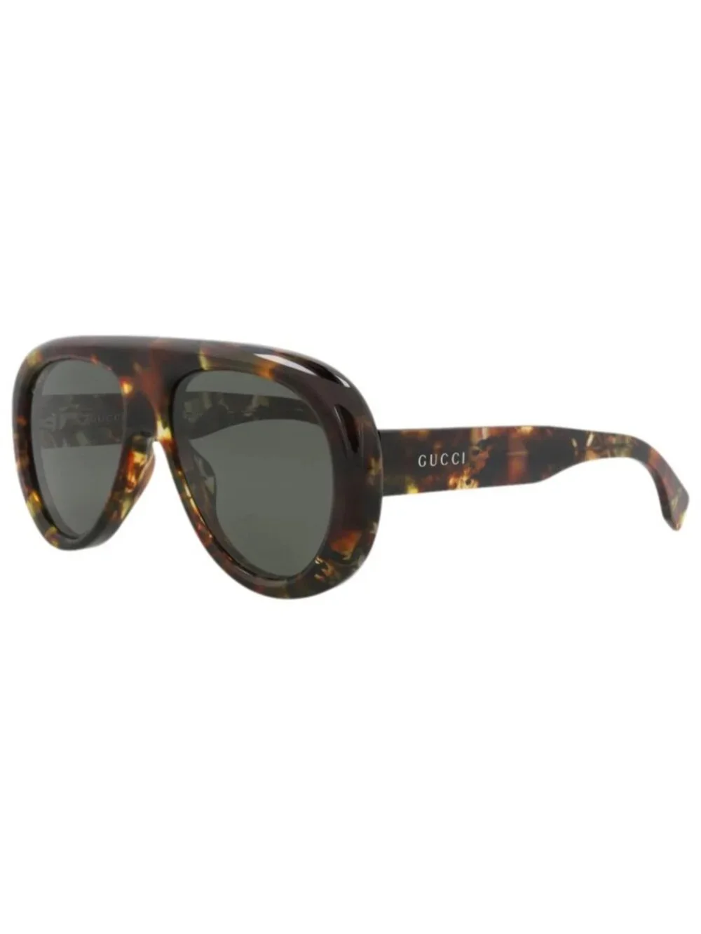 New Gucci Women's Sunglasses Aviator Recycled Acetate Frame Mens Havana Havana